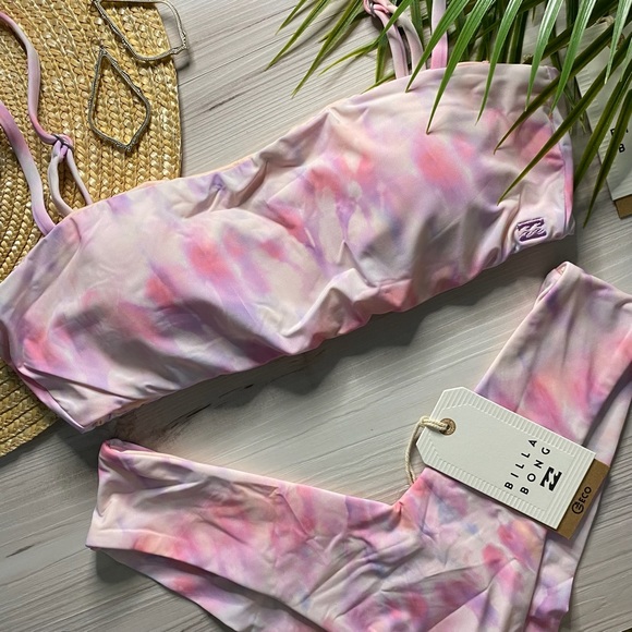Billabong Pink/Lilac Tie-Dye Fiji Bikini Set - Picture 2 of 16